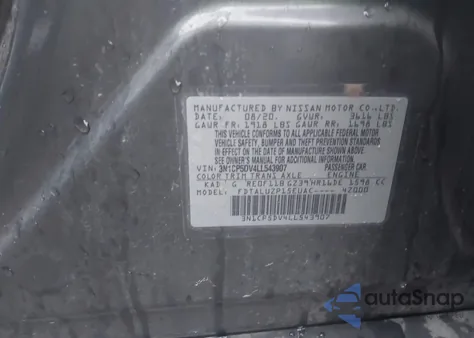 2020 Nissan Kicks Sr Xtronic Cvt from USA, damaged, VIN 3N1CP5DV4LL543907